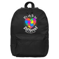 It's Ok To Be Different Autism Awareness 16 in Basic Backpack