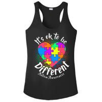 It's Ok To Be Different Autism Awareness Ladies PosiCharge Competitor Racerback Tank