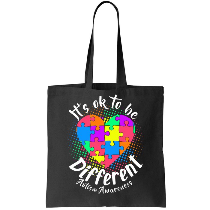 It's Ok To Be Different Autism Awareness Tote Bag