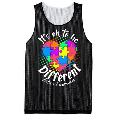 It's Ok To Be Different Autism Awareness Mesh Reversible Basketball Jersey Tank