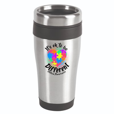 It's Ok To Be Different Autism Awareness 16oz Travel Tumbler