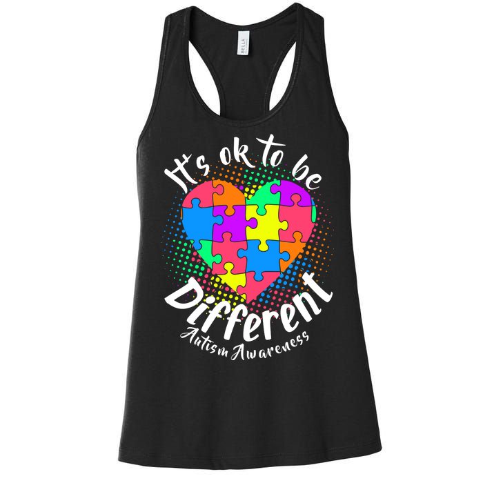 It's Ok To Be Different Autism Awareness Women's Racerback Tank