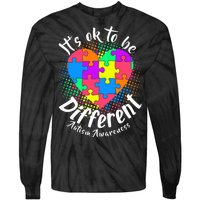 It's Ok To Be Different Autism Awareness Tie-Dye Long Sleeve Shirt