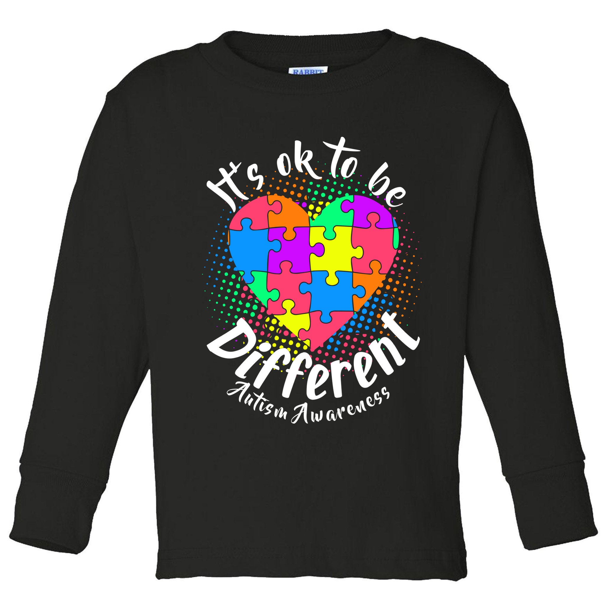It's Ok To Be Different Autism Awareness Toddler Long Sleeve Shirt