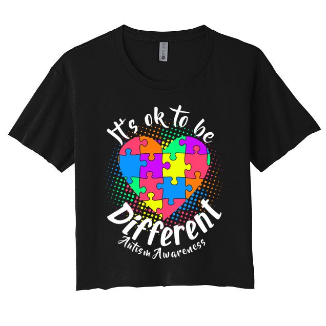 It's Ok To Be Different Autism Awareness Crop Top