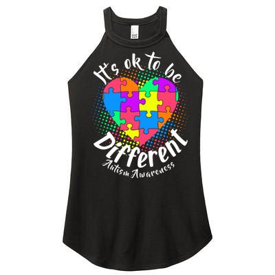 It's Ok To Be Different Autism Awareness Women's Perfect Tri Rocker Tank