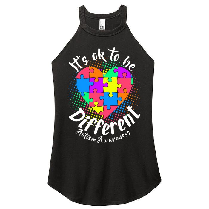 It's Ok To Be Different Autism Awareness Women's Perfect Tri Rocker Tank