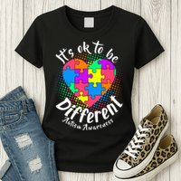 It's Ok To Be Different Autism Awareness Womens T-Shirt