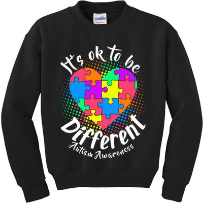It's Ok To Be Different Autism Awareness Kids Sweatshirt