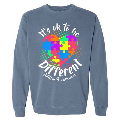 It's Ok To Be Different Autism Awareness Garment-Dyed Sweatshirt