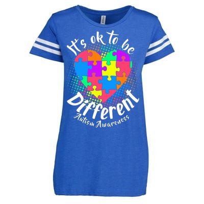 It's Ok To Be Different Autism Awareness Enza Ladies Jersey Football T-Shirt