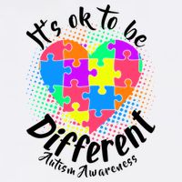 It's Ok To Be Different Autism Awareness Garment-Dyed Sweatshirt