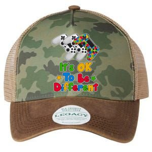 It's Ok To Be Different Autism Awareness Video Gamer  Legacy Tie Dye Trucker Hat