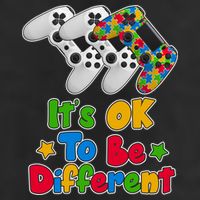 It's Ok To Be Different Autism Awareness Video Gamer  7 Panel Mesh Trucker Snapback Hat