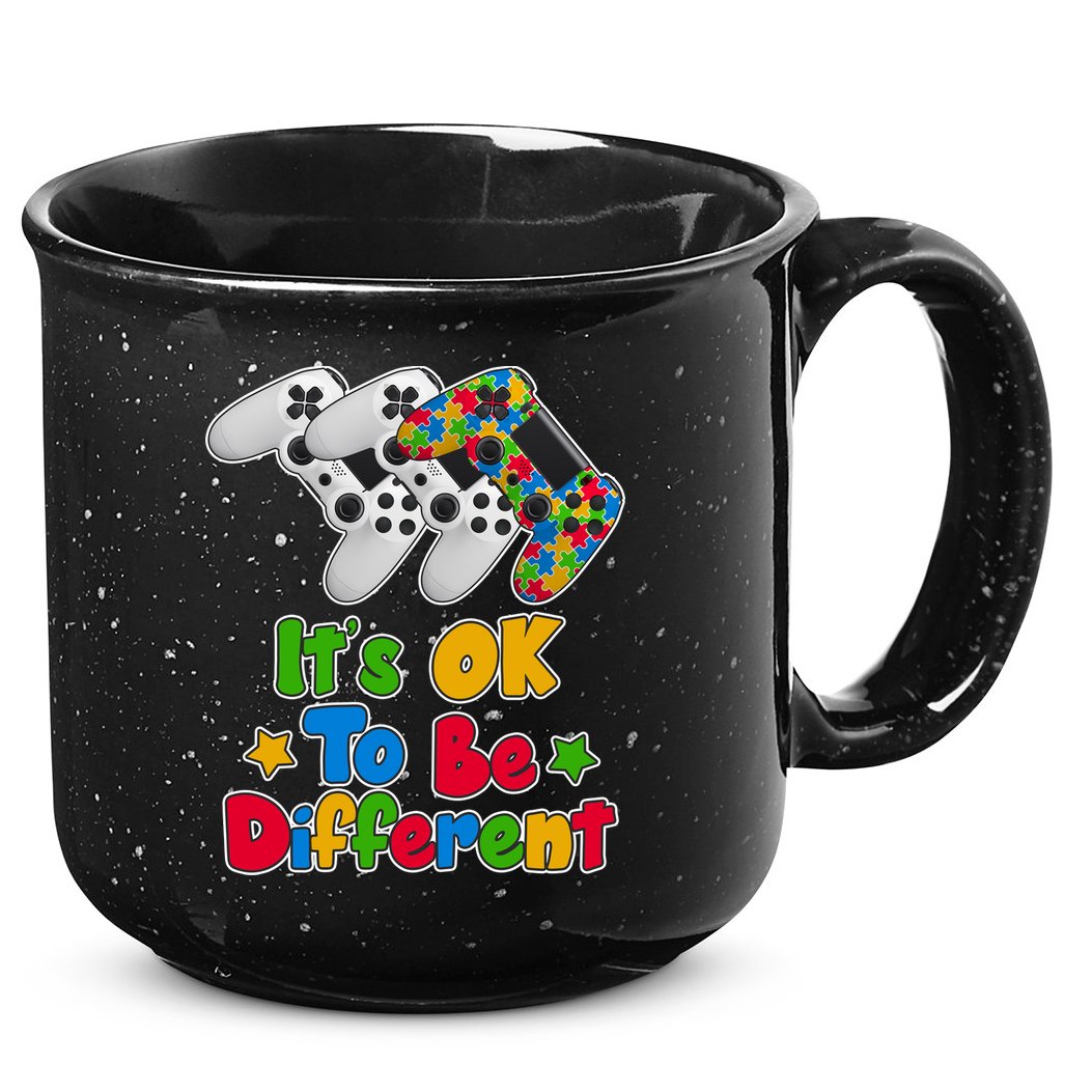 It's Ok To Be Different Autism Awareness Video Gamer  15oz Campfire Ceramic Mug