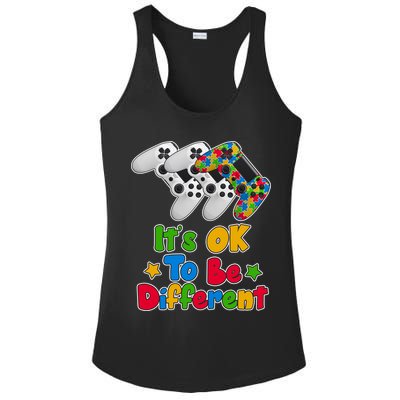 It's Ok To Be Different Autism Awareness Video Gamer  Ladies PosiCharge Competitor Racerback Tank