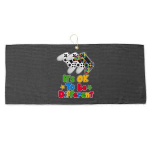 It's Ok To Be Different Autism Awareness Video Gamer  Large Microfiber Waffle Golf Towel