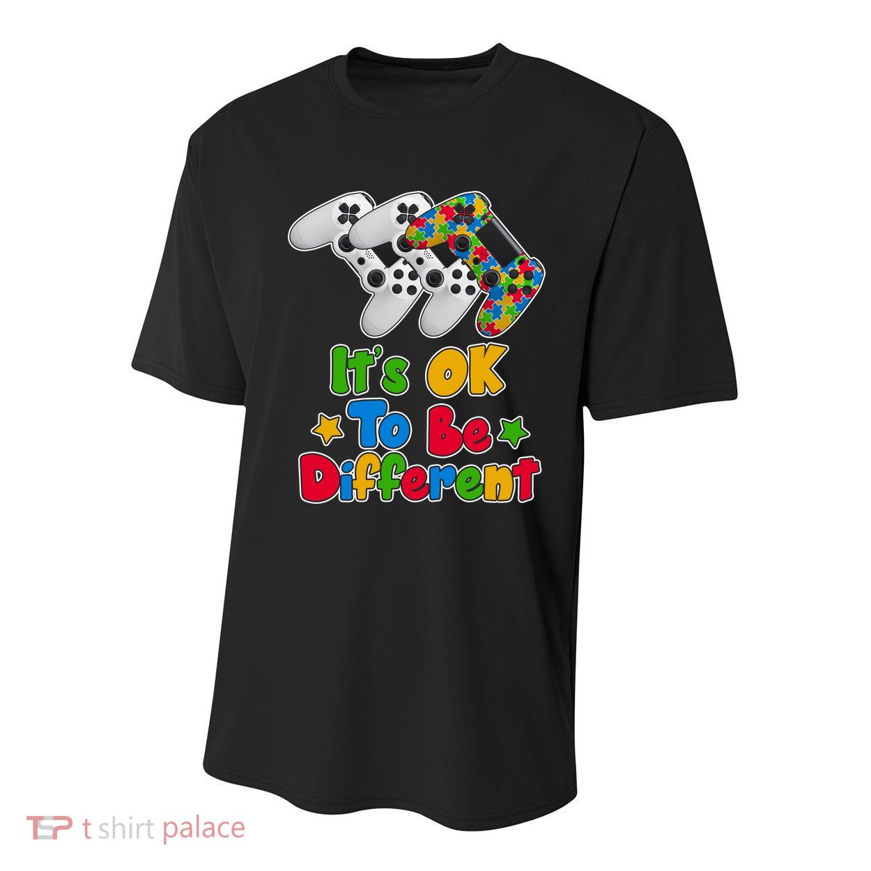 It's Ok To Be Different Autism Awareness Video Gamer  Youth Performance Sprint T-Shirt