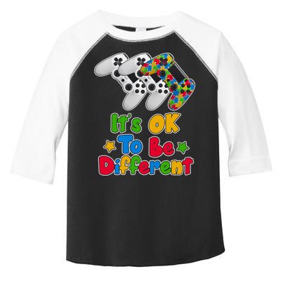 It's Ok To Be Different Autism Awareness Video Gamer  Toddler Fine Jersey T-Shirt