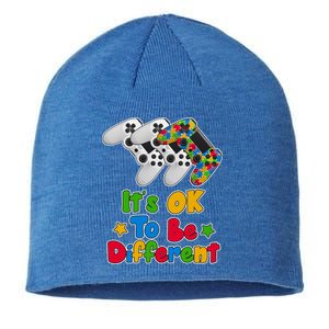 It's Ok To Be Different Autism Awareness Video Gamer  Sustainable Beanie