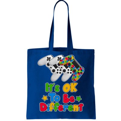 It's Ok To Be Different Autism Awareness Video Gamer  Tote Bag