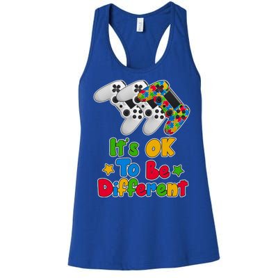 It's Ok To Be Different Autism Awareness Video Gamer  Women's Racerback Tank