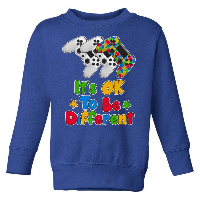 It's Ok To Be Different Autism Awareness Video Gamer  Toddler Sweatshirt