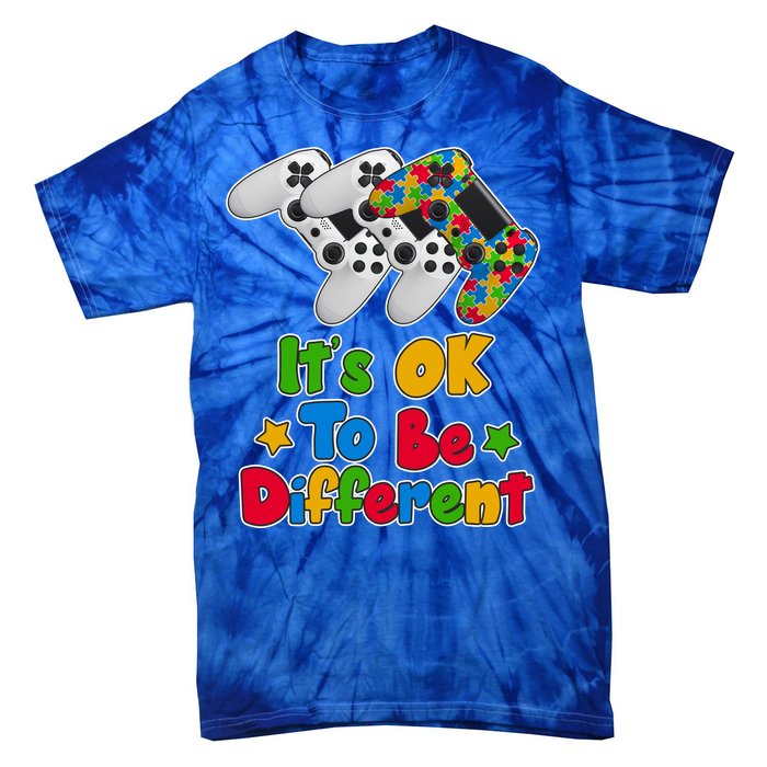 It's Ok To Be Different Autism Awareness Video Gamer  Tie-Dye T-Shirt