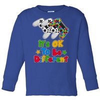 It's Ok To Be Different Autism Awareness Video Gamer  Toddler Long Sleeve Shirt