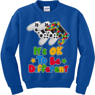It's Ok To Be Different Autism Awareness Video Gamer  Kids Sweatshirt