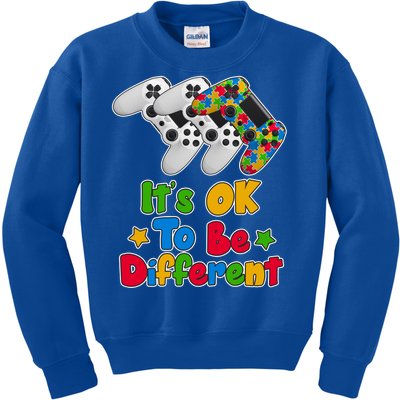 It's Ok To Be Different Autism Awareness Video Gamer  Kids Sweatshirt