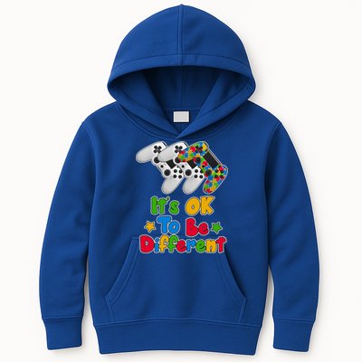 It's Ok To Be Different Autism Awareness Video Gamer  Kids Hoodie