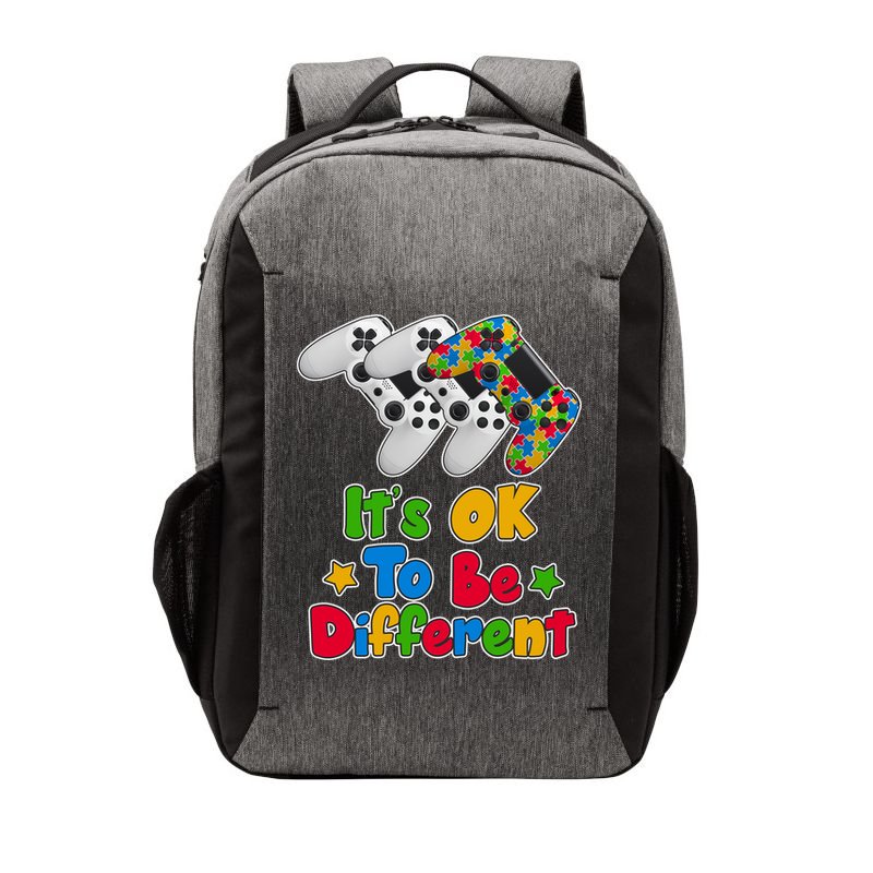 It's Ok To Be Different Autism Awareness Video Gamer  Vector Backpack