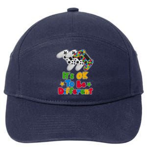 It's Ok To Be Different Autism Awareness Video Gamer  7-Panel Snapback Hat