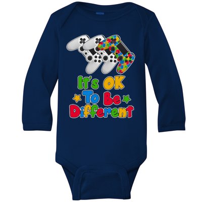 It's Ok To Be Different Autism Awareness Video Gamer  Baby Long Sleeve Bodysuit