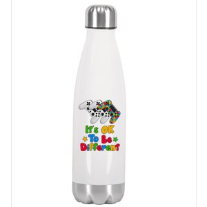 It's Ok To Be Different Autism Awareness Video Gamer  Stainless Steel Insulated Water Bottle