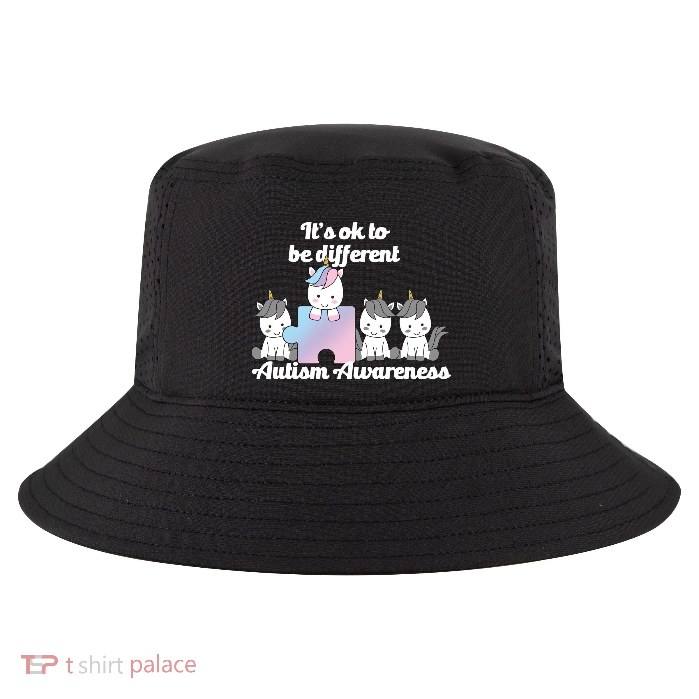 It's Ok To Be Different Autism Unicorn Puzzle Cool Comfort Performance Bucket Hat