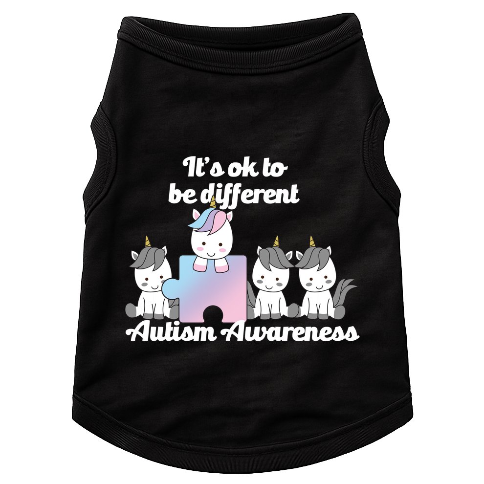 It's Ok To Be Different Autism Unicorn Puzzle Doggie Tank
