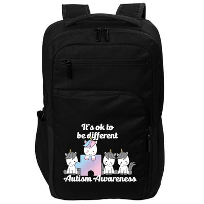 It's Ok To Be Different Autism Unicorn Puzzle Impact Tech Backpack