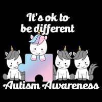 It's Ok To Be Different Autism Unicorn Puzzle Bucket Hat
