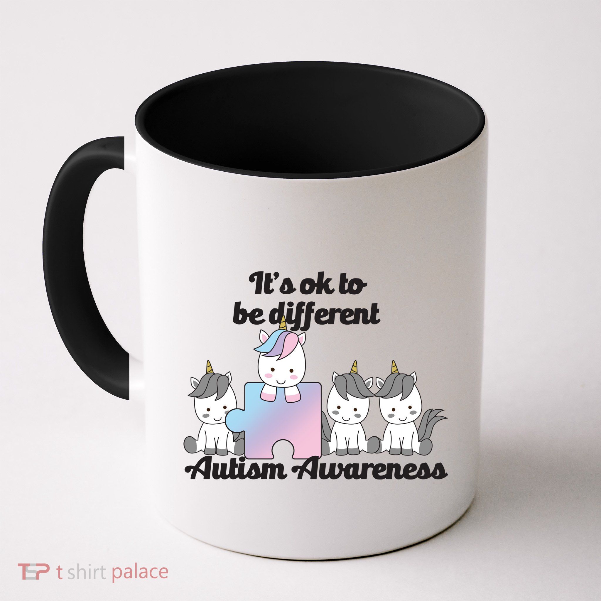 It's Ok To Be Different Autism Unicorn Puzzle Mug
