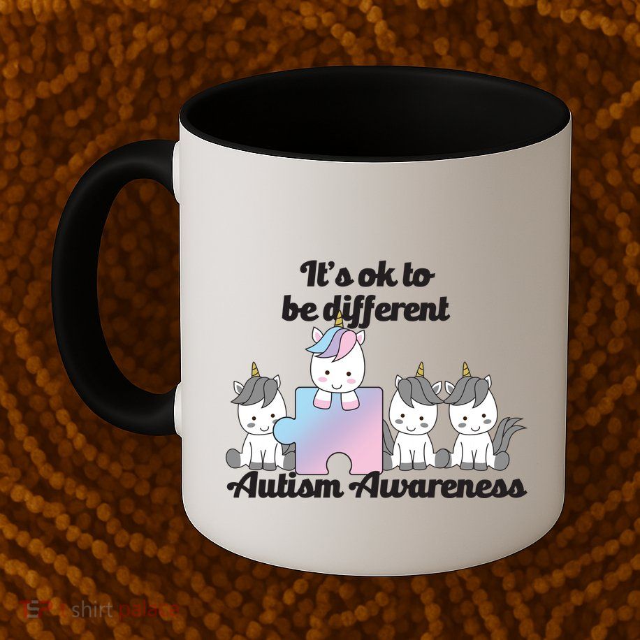 It's Ok To Be Different Autism Unicorn Puzzle Mug