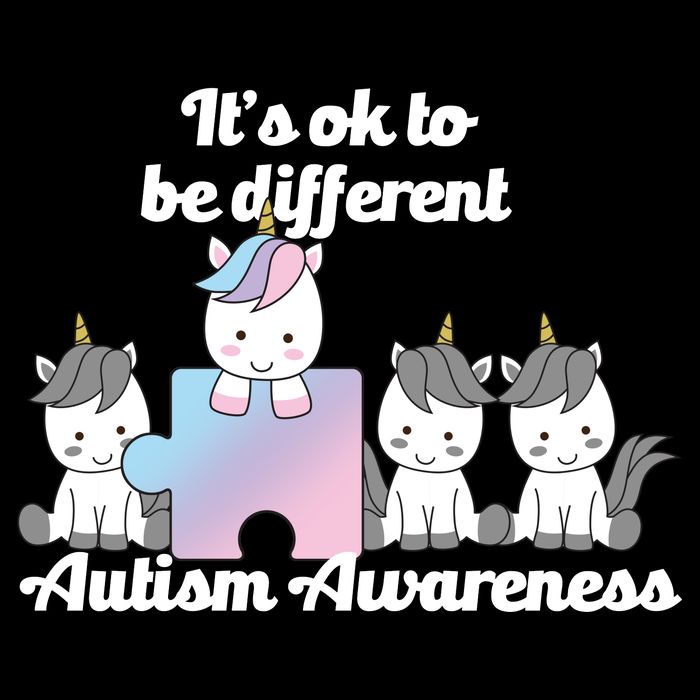 It's Ok To Be Different Autism Unicorn Puzzle Crop Top