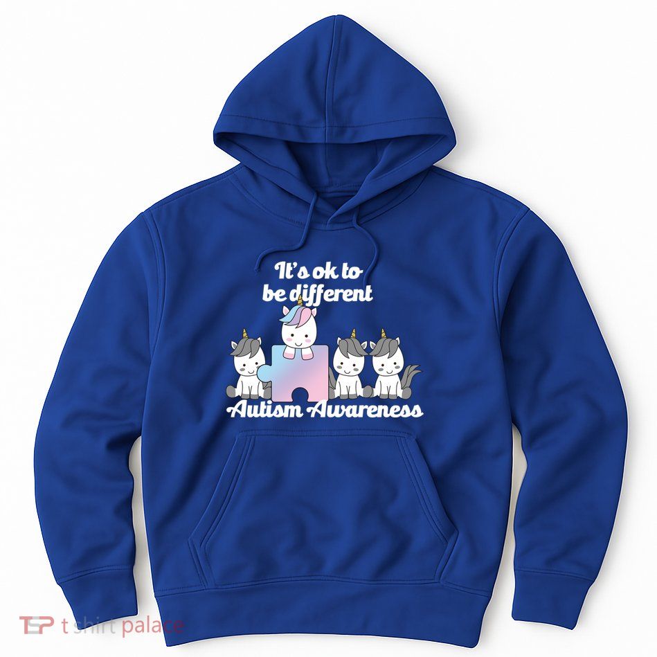 It's Ok To Be Different Autism Unicorn Puzzle Hoodie