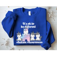 It's Ok To Be Different Autism Unicorn Puzzle Sweatshirt