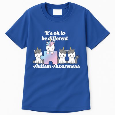 It's Ok To Be Different Autism Unicorn Puzzle Tall T-Shirt