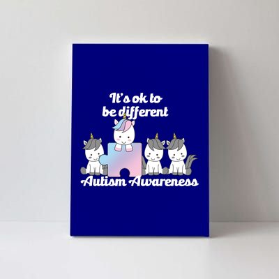 It's Ok To Be Different Autism Unicorn Puzzle Canvas