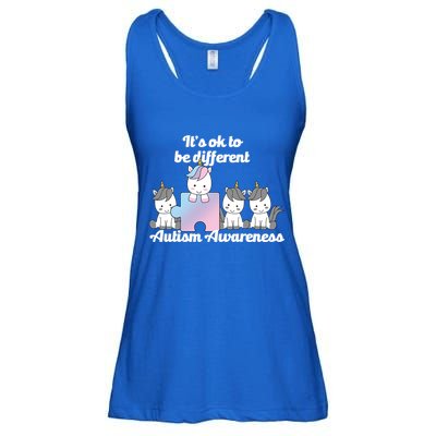 It's Ok To Be Different Autism Unicorn Puzzle Ladies Essential Flowy Tank