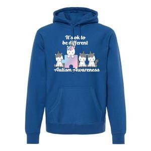 It's Ok To Be Different Autism Unicorn Puzzle Premium Hoodie