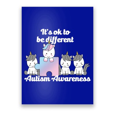 It's Ok To Be Different Autism Unicorn Puzzle Poster